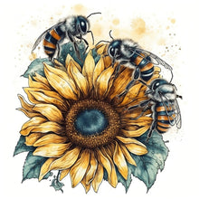 Load image into Gallery viewer, 4pcs Diamond Painting Set - sunflower honey (30*30CM)
