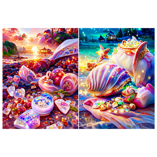 2pcs Diamond Painting Set - Dream shell scene (30*40CM)