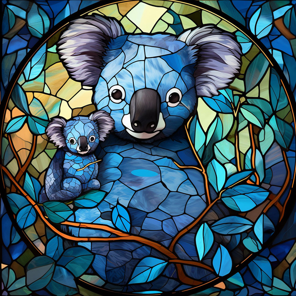 Diamond Painting - Full Round - koala glass painting (40*40CM)