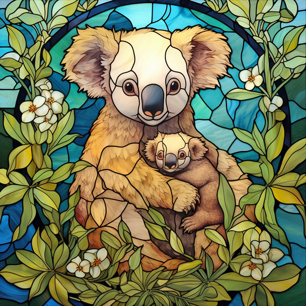 Diamond Painting - Full Round - koala glass painting (40*40CM)