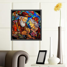 Load image into Gallery viewer, Diamond Painting - Full Round - Elderly couple glass painting (40*40CM)
