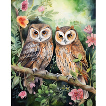 Load image into Gallery viewer, Diamond Painting - Full Round - forest owl (40*50CM)
