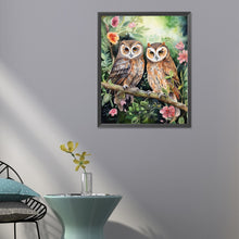 Load image into Gallery viewer, Diamond Painting - Full Round - forest owl (40*50CM)
