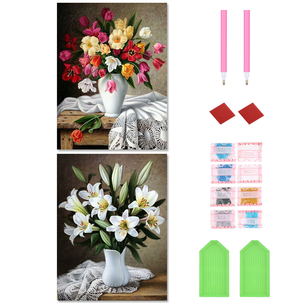 2pcs Diamond Painting Set - fresh bouquet (30*40CM)