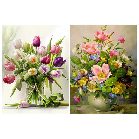 2pcs Diamond Painting Set - fresh bouquet (30*40CM)