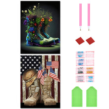 Load image into Gallery viewer, 2pcs Diamond Painting Set - military boots (30*40CM)
