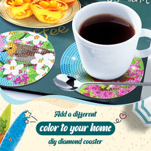 Load image into Gallery viewer, 8PCS Diamond Painting Art Coaster Kit Flower Bird Christmas Gnome Winter Snowman
