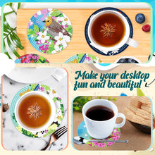 Load image into Gallery viewer, 8PCS Diamond Painting Art Coaster Kit Flower Bird Christmas Gnome Winter Snowman
