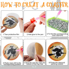 Load image into Gallery viewer, 8PCS Diamond Painting Art Coaster Kit Flower Bird Christmas Gnome Winter Snowman

