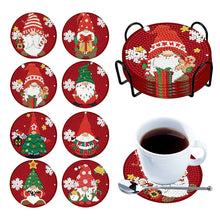 Load image into Gallery viewer, 8PCS Diamond Painting Art Coaster Kit Flower Bird Christmas Gnome Winter Snowman
