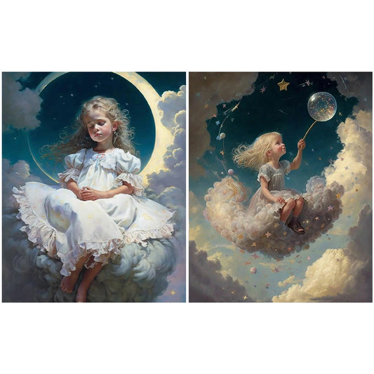 2pcs Diamond Painting Set - girl on clouds (40*50CM)