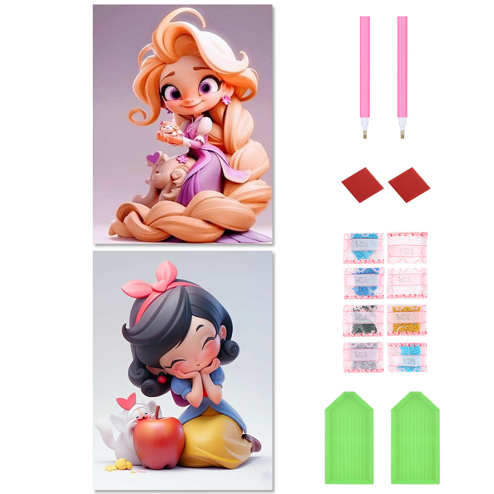 2pcs Diamond Painting Set - little girl (30*40CM)