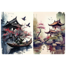 Load image into Gallery viewer, 2pcs Diamond Painting Set - Ink landscape architecture (30*40CM)
