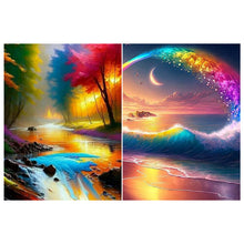 Load image into Gallery viewer, 2pcs Diamond Painting Set - colorful landscape (30*40CM)
