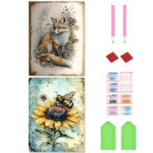 Load image into Gallery viewer, 2pcs Diamond Painting Set - Yellowed Diary of Animals (30*40CM)
