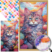 Load image into Gallery viewer, AB Diamond Painting - Full Round - cat cat (40*70CM)
