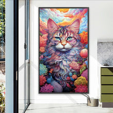 Load image into Gallery viewer, AB Diamond Painting - Full Round - cat cat (40*70CM)
