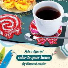 Load image into Gallery viewer, 8/10PCS Diamond Painting Art Coaster Kit Halloween Cat Autumn Hot Cocoa Nativity
