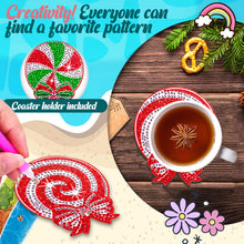 Load image into Gallery viewer, 8/10PCS Diamond Painting Art Coaster Kit Halloween Cat Autumn Hot Cocoa Nativity
