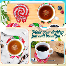 Load image into Gallery viewer, 8/10PCS Diamond Painting Art Coaster Kit Halloween Cat Autumn Hot Cocoa Nativity
