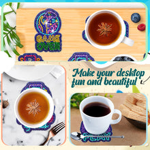 Load image into Gallery viewer, 8/10PCS Diamond Painting Art Coaster Kit Halloween Cat Autumn Hot Cocoa Nativity
