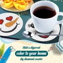 Load image into Gallery viewer, 8/10PCS Diamond Painting Art Coaster Kit Halloween Cat Autumn Hot Cocoa Nativity
