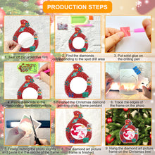 Load image into Gallery viewer, 4PCS Photo Frame Christmas Photo Frame Hanging Diamond Painting Xmas Photo Frame
