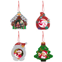 Load image into Gallery viewer, 4PCS Photo Frame Christmas Photo Frame Hanging Diamond Painting Xmas Photo Frame
