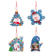 Load image into Gallery viewer, 4PCS Photo Frame Christmas Photo Frame Hanging Diamond Painting Xmas Photo Frame
