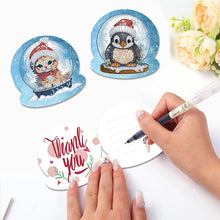 Load image into Gallery viewer, 5/6/8/10/12PCS Special Shape DIY Diamond Painting Card Xmas Tree Xmas Atmosphere
