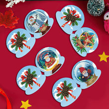 Load image into Gallery viewer, 5/6/8/10/12PCS Special Shape DIY Diamond Painting Card Xmas Tree Xmas Atmosphere
