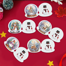 Load image into Gallery viewer, 5/6/8/10/12PCS Special Shape DIY Diamond Painting Card Xmas Tree Xmas Atmosphere
