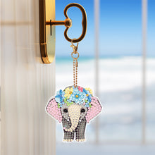 Load image into Gallery viewer, 6PCS Diamond Art Keyring Calf Double Sided Diamond Painting Art Keychain Pendant
