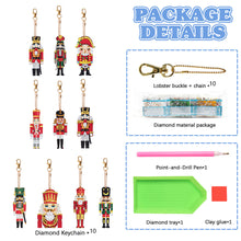 Load image into Gallery viewer, 10PCS Diamond Art Keyring Special Shape Double Sided Diamond Painting Keychain
