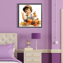 Load image into Gallery viewer, Diamond Painting - Full Round - harvest farm kids (40*40CM)

