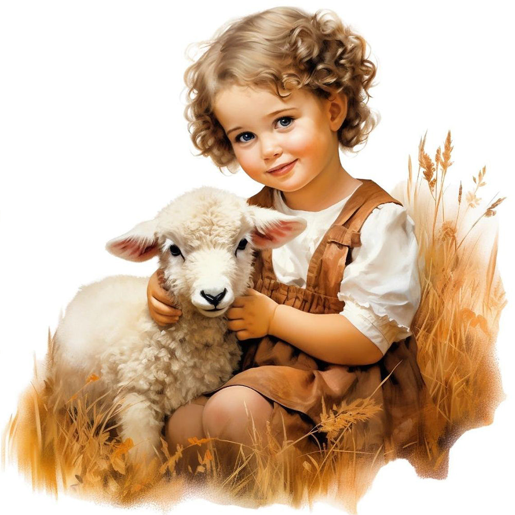 Diamond Painting - Full Round - harvest farm kids (40*40CM)