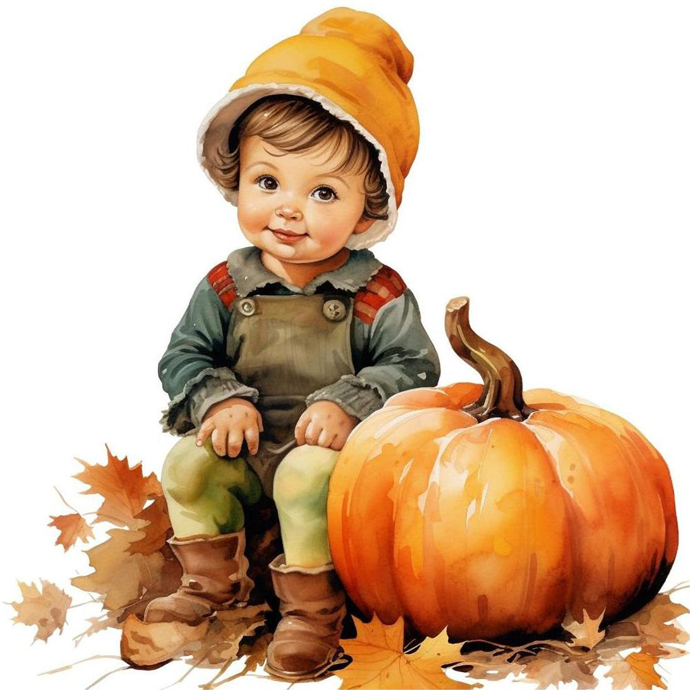 Diamond Painting - Full Round - harvest farm kids (40*40CM)