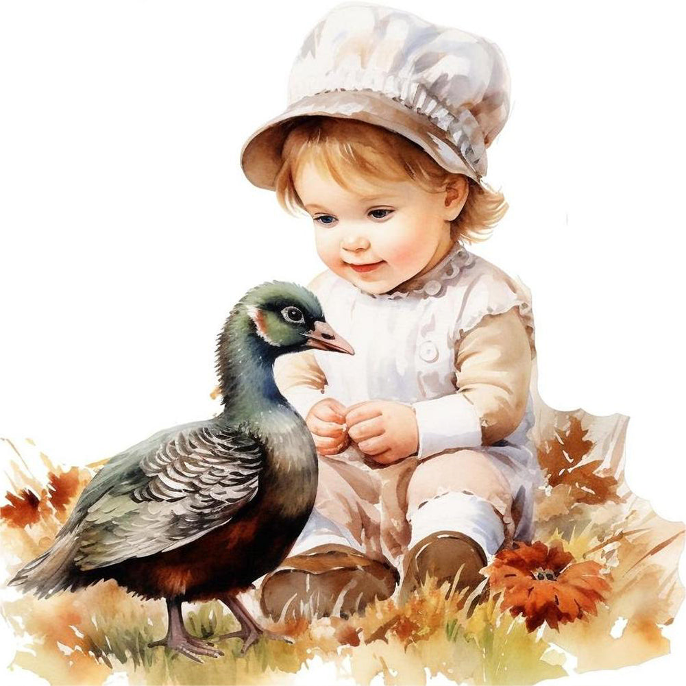 Diamond Painting - Full Round - harvest farm kids (40*40CM)