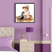 Load image into Gallery viewer, Diamond Painting - Full Round - harvest farm kids (40*40CM)
