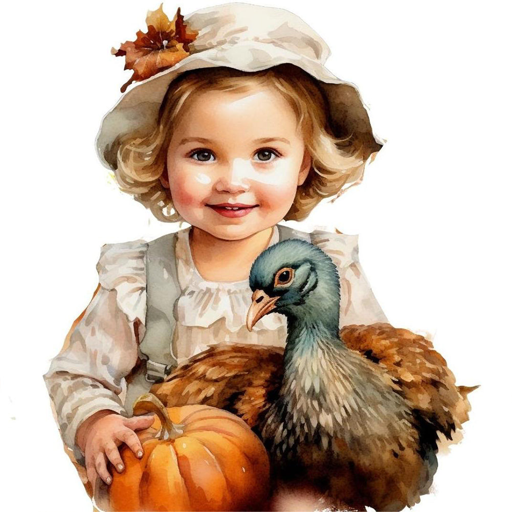 Diamond Painting - Full Round - harvest farm kids (40*40CM)