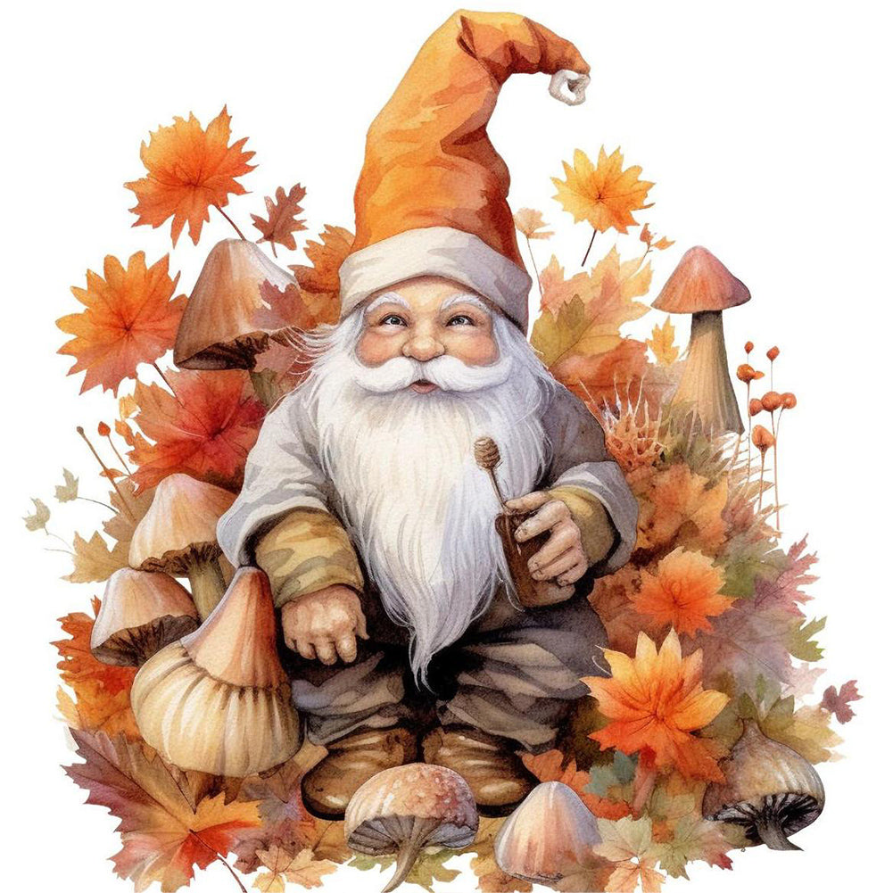 Diamond Painting - Full Round - Autumn Mushroom Goblin (40*40CM)