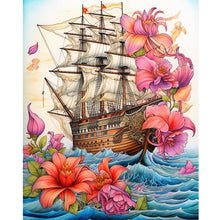 Load image into Gallery viewer, Diamond Painting - Full Round - sailboat (40*50CM)
