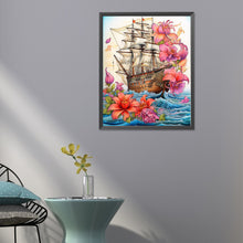 Load image into Gallery viewer, Diamond Painting - Full Round - sailboat (40*50CM)
