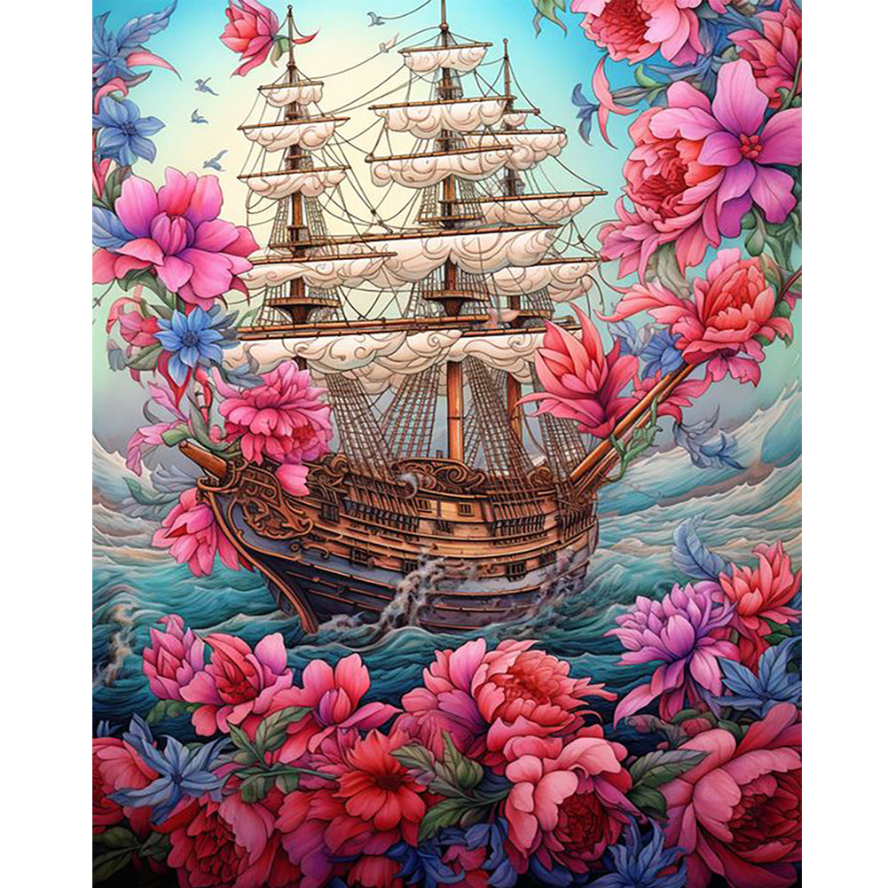 Diamond Painting - Full Round - sailboat (40*50CM)
