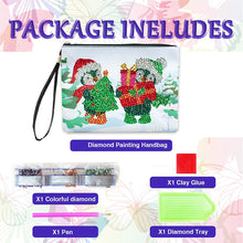 Load image into Gallery viewer, Christmas Special Shape Diamond Art Clutch Bag Snowman Diamond Makeup Bag Santa
