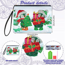 Load image into Gallery viewer, Christmas Special Shape Diamond Art Clutch Bag Snowman Diamond Makeup Bag Santa
