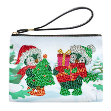 Load image into Gallery viewer, Christmas Special Shape Diamond Art Clutch Bag Snowman Diamond Makeup Bag Santa
