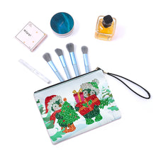 Load image into Gallery viewer, Christmas Special Shape Diamond Art Clutch Bag Snowman Diamond Makeup Bag Santa
