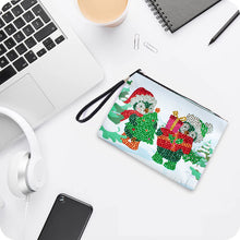Load image into Gallery viewer, Christmas Special Shape Diamond Art Clutch Bag Snowman Diamond Makeup Bag Santa
