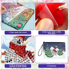 Load image into Gallery viewer, Christmas Special Shape Diamond Art Clutch Bag Snowman Diamond Makeup Bag Santa
